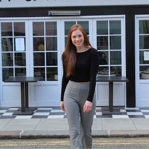 Urban outfitters houndstooth flare pants